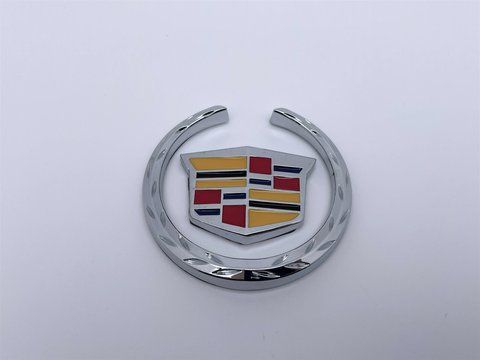Эмблема шильдик логотип боковых стоек Cadillac (Кадилак) 63мм (Хром) (Металл) cad006 фото товара