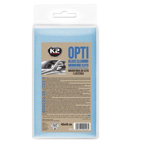 Рушник K2 Opti мікрофібра для очищення скляних та дзеркальних поверхонь 40 x 40 см (M430) M430 фото товару