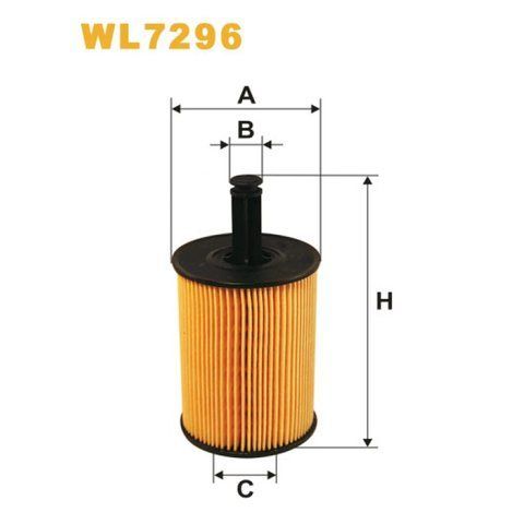 Фільтр оливи Audi; Chrysler; Dodge; Ford; Jeep; Mitsubishi, Seat; Skoda; Volkswagen Wix Filters (WL7296) WL7296 фото товару