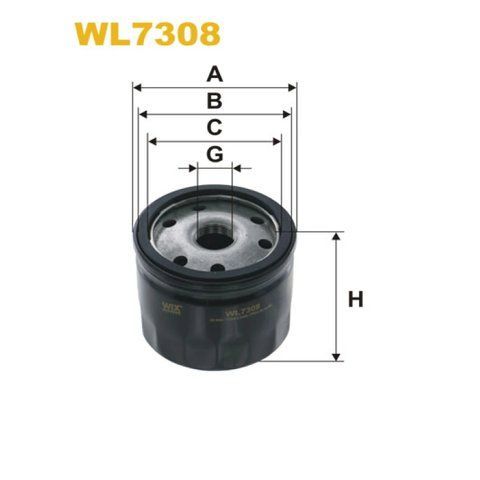Фільтр оливи Alfa Romeo 147, 156, 166, Crosswagon Q4, GT; Fiat Bravo II, Doblo I, Idea Wix Filters (WL7308) WL7308 фото товару