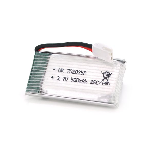 Акумулятор 7*20*35P 25C, 3.7V (500mAh), 2 контакти 702035P 25C фото