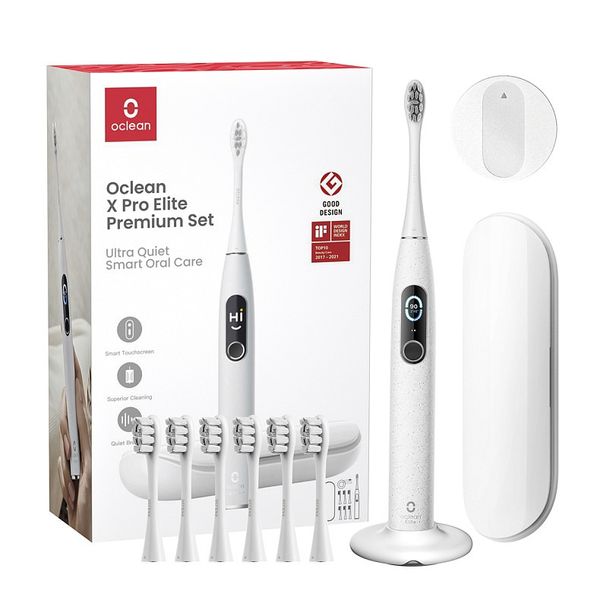 Розумна зубна електрощітка Oclean X Pro Elite Set Electric Toothbrush Grey (6970810552089) 6970810552089 фото