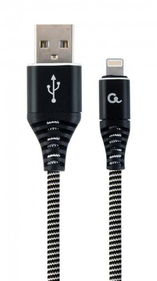Кабель Cablexpert USB - Lightning (M/M), преміум, 2 м, чорний (CC-USB2B-AMLM-2M-BW) CC-USB2B-AMLM-2M-BW фото