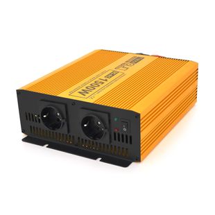 Інвертор напруги Mexxsun MXSPSW-1500, 24V/220V, 1500W з правільною синусоїдою, 2 Shuko, клемні дроти, Q4 MXSPSW-1500-24S фото