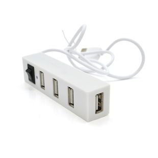 Хаб YT-HUB4-W USB 2.0 4 порта, White, 480Mbts живлення від USB, Blister Q200 YT-HUB4-W фото