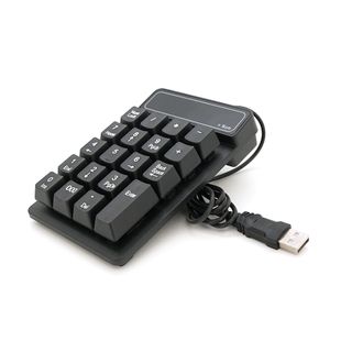 Цифрова клавіатура USB для ноутбука, довжина кабеля 150см, (135х85х33 мм) Black, 19к, Box 20293 фото