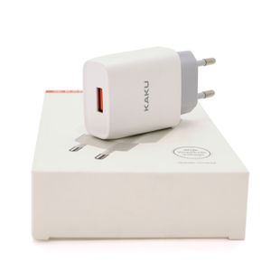 СЗУ AC100-240V iKAKU KSC-215 NATU, 1xUSB, 2.1A, White, Box KSC-215 NATU фото