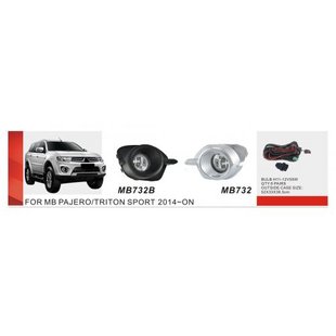 Фари дод. модель Mitsubishi Pajero Sport 2013-16/MB-732B/H11-12V55W/ел.проводка (MB-732B) MB-732B фото