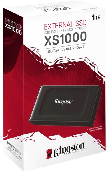 Накопичувач зовнішній SSD Portable USB 1.0ТB Kingston SXS1000 Black (SXS1000/1000G) SXS1000/1000G фото