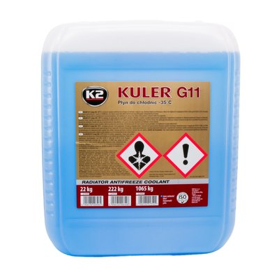 Рідина охолоджуюча K2 Kuler Long Life -35 °C G11 блакитна 22 кг (W406N) K20496 фото