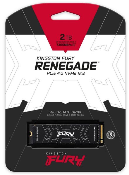 Накопичувач SSD 2TB Kingston Fury Renegade M.2 2280 PCIe 4.0 x4 NVMe 3D TLC (SFYRD/2000G) SFYRD/2000G фото