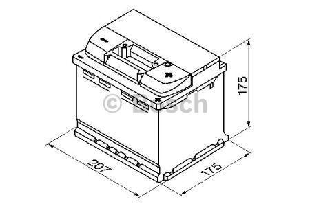Акумулятор BOSCH 52Ah 12V S5001 R EN520 0092S50010 фото товару