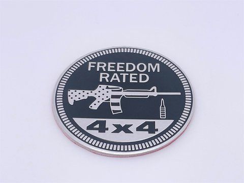 Емблема-шильдик напис 4x4 Freedom Rated Jeep black 55157 318AB (Трейл Рейтед Чорний Хром) Grand Cherokee WK2 je043 фото товару
