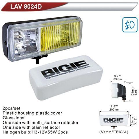 Фара дополнительная DLAA 8024D-W/BIGIE/2хH3-12V/200*81mm/крышка (LAV 8024D-W) LAV 8024D-W фото товара