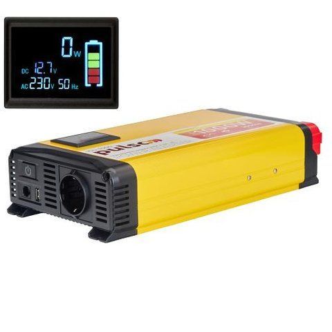 Преобраз. напряжения PULSO/ISU-1000/12V-220V/1000W/USB-5VDC2.0A/син.волна/клеммы (ISU-1000) ISU-1000 фото товара