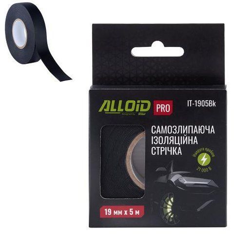 Alloid Pro. Лента изоляционная cамослипающаяся19мм х 5м IT-1905Bk фото товара