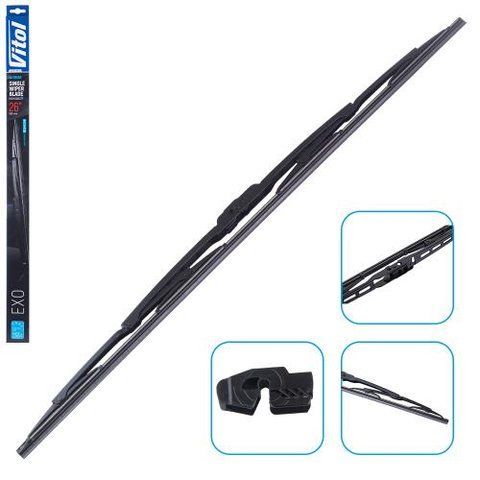 Щетка стеклоочистителя каркасная VITOL EXO 26" (650 мм) (VK-26650) VK-26650 фото товара