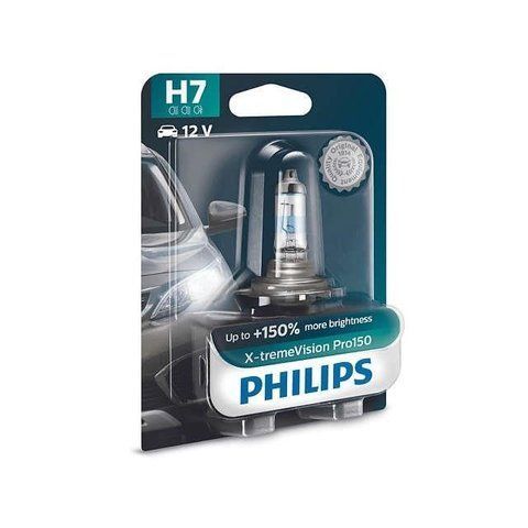 Автолампа галогенова H7 12V 55W PX26D X-TREMEVISION PRO150 - НА 150% ЗБІЛЬШЕНИЙ СВІТЛОВИЙ ПОТІК 1ШТ. BLISTER 12972XVPB1 фото товара