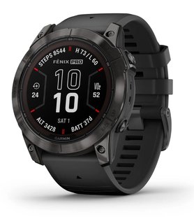 Смарт-годинник Garmin Fenix 7X Pro Sapphire Solar Carbon Gray DLC Titanium with Black Band (010-02778-54) 010-02778-54 фото