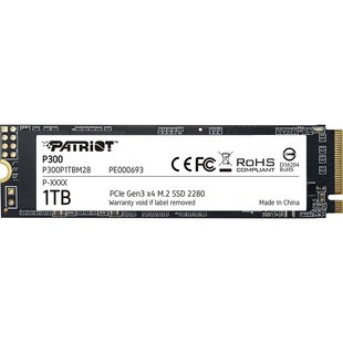 Накопичувач SSD 1TB Patriot P300 M.2 2280 PCIe 3.0 x4 NVMe TLC (P300P1TBM28) P300P1TBM28 фото