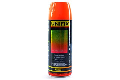 Эмаль флуоресцентная акриловая оранжевый 400мл UNIFIX 951060 фото