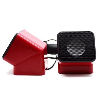 Колонки 2.0 G-SYSYTEM G-012, 2х2.5W, USB, Red/Black, пластик, c регулюванням звуку на дроті, BOX 3029 фото