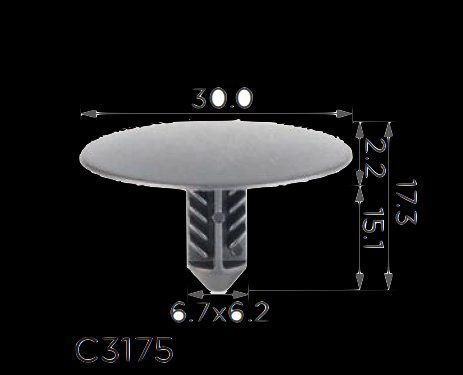 Крепление обшивки / тепло-шумоизоляция капота GM, Chevrolet, Opel, Cadillac, Buick (11571159, 10595) C3175 фото товара