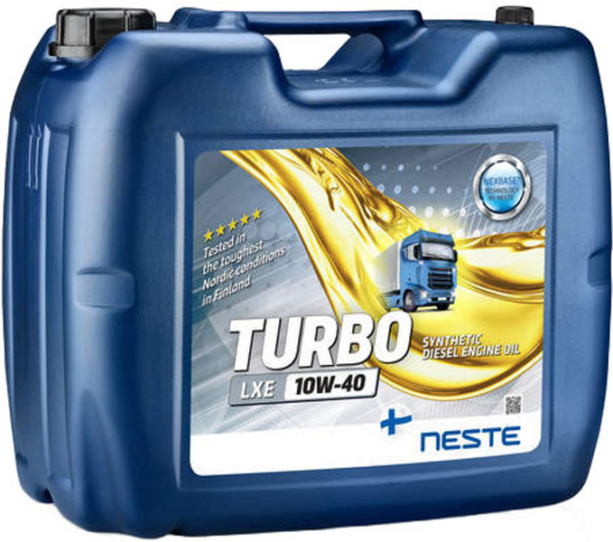 Масло моторное синтетическое NESTE Turbo LXE 10W40_ 20л (API CI-4/SL, ACEA E7, MB 228.3, MAN M 3275) СТ-00017790 фото