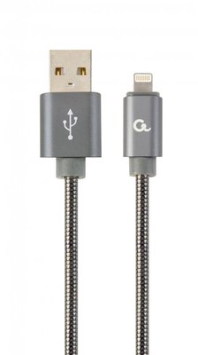 Кабель Cablexpert USB - Lightning (M/M), преміум, 2 м, сірий (CC-USB2S-AMLM-2M-BG) CC-USB2S-AMLM-2M-BG фото