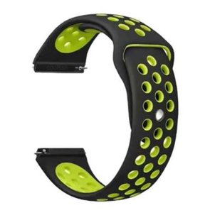 Ремінець BeCover Nike Style для Amazfit Stratos 1/2/2S/3/GTR 2/GTR 47mm/GTR Lite 47mm/Nexo/Pace Black-Yellow (705814) 705814 фото