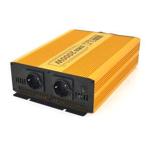 Інвертор напруги Mexxsun MXSPSW-2000, 24V/220V, 2000W з правильною синусоїдою, 2 Shuko, клемні дроти MXSPSW-2000-24S фото