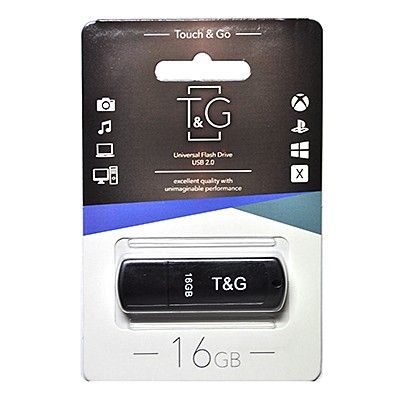 Флеш-накопичувач USB 16GB T&G 011 Classic Series Black (TG011-16GBBK) TG011-16GBBK фото