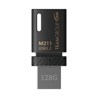 Флеш-накопичувач USB3.2 128GB OTG Type-C Team M211 Black (TM2113128GB01) TM2113128GB01 фото