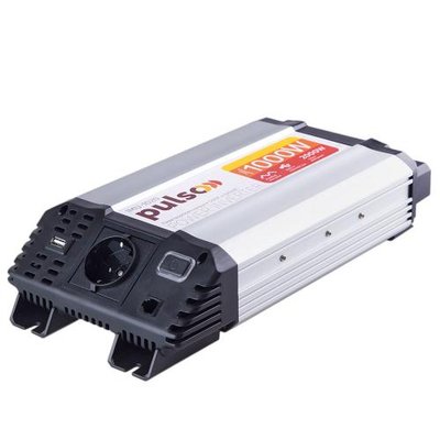 Перетворювач напруги PULSO/IMU-1020/12V-220V/1000W/USB-5VDC2.0A/мод.хвиля/клеми (IMU-1020) IMU-1020 фото