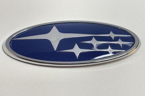 Емблема решітки радіатора Subaru 140x75 mm (синій/новий стиль) sub002 фото товару