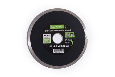 Диск по бетону 230х2,2мм (22-24%) Сплошной APRO 830022 фото товара