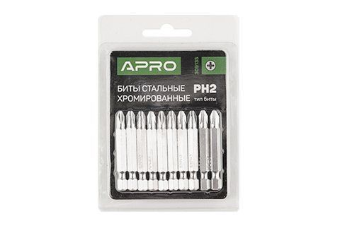 Біта РH2*50мм хром (10шт/уп) APRO 309135 фото товару