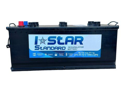 АКБ 210Ач I STAR Standard (-/+) EN1450 (50кг) 524x239x223 СТ-00096419 фото товару