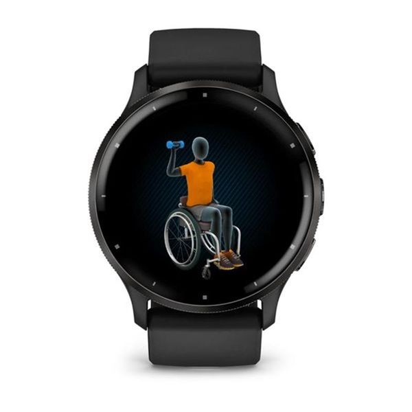 Смарт-годинник Garmin Venu 3 Slate Stainless Steel Bezel with Black Case and Silicone Band (010-02784-51) 010-02784-51 фото