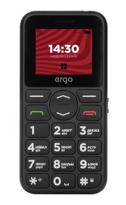 Мобiльний телефон Ergo R181 Dual Sim Black R181 Black фото