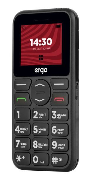 Мобiльний телефон Ergo R181 Dual Sim Black R181 Black фото