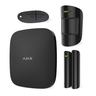 Комплект бездротової сигналізації Ajax StarterKit black ( Hub/MotionProtect/DoorProtect/SpaceControl ) StarterKit black фото