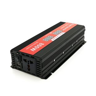 Інвертор напруги Demuda, 800W 12/220V з апроксимованою синусоїдою, 1 універсальна розетка, USB, клемні дроти YT-D800W-12V фото