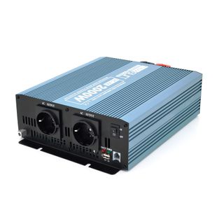 Інвертор напруги Mexxsun MXS-2000, 12V/220V, 2000W з модифікованою синусоїдою, 2 Shuko, клемні дроти, Q4 MXW-2000-12M фото