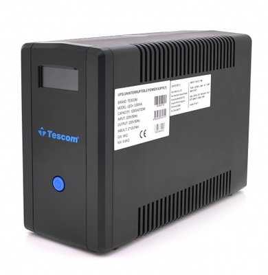Джерело безперебійного живлення Tescom Leo+ 1200VA, LCD, AVR, 4xSchuko, 2x12V7Ah, RS232, USB, RJ45, пластик (TCM1200/29693) TCM1200/29693 фото