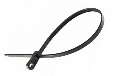Стяжка кабельная с креплением 5x200 черная (пач 100шт) APRO CTRM-B5200 фото