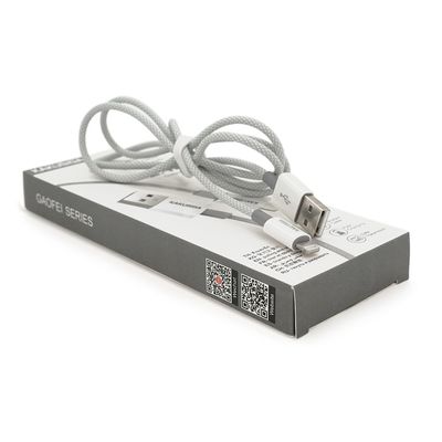 Кабель iKAKU KSC-723 GAOFEI smart charging cable for iphone, Gray, довжина 1м, 2.4A, BOX KSC-723-Gr-L фото