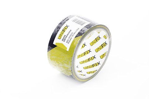 Сигнальна стрічка 50мм*50м жовто-чорна UNIFIX SGL-5050YG фото товару
