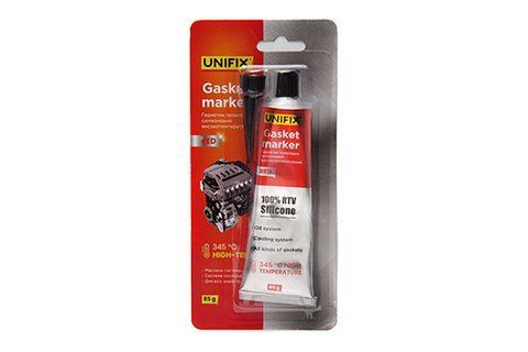 Герметик прокладок силиконовый высокотемпературный красный 85г UNIFIX 940013 фото товара