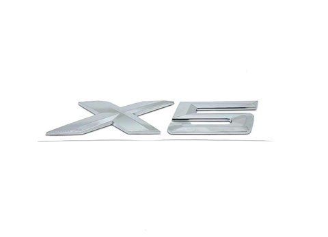 Эмблема шильдик логотип значок надпись X 5 крышки багажника BMW X5 (БМВ) 150*30мм(Серый Хром) bmw067 фото товара